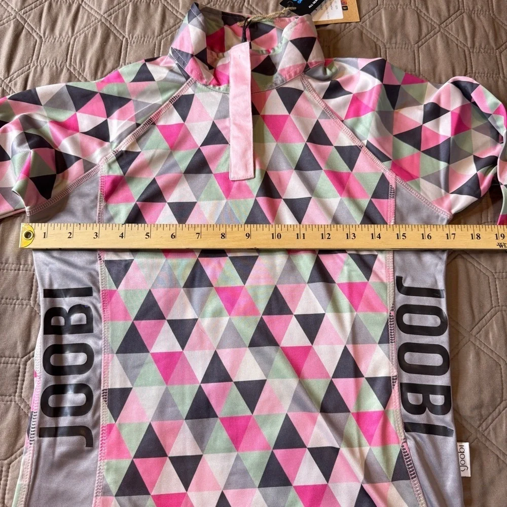 Joobi Girls XL 15-16 Equestrian Riding Shirt 1/4 Zip Coolmax Long Sleeve NWT